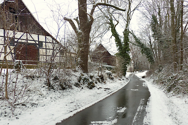 Schnee in der Springstraße