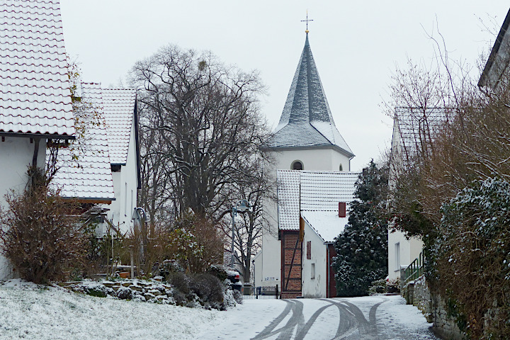 erster Schnee in Meiningsen