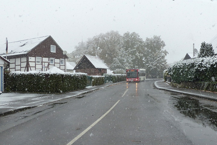 die winterliche Schützenstraße