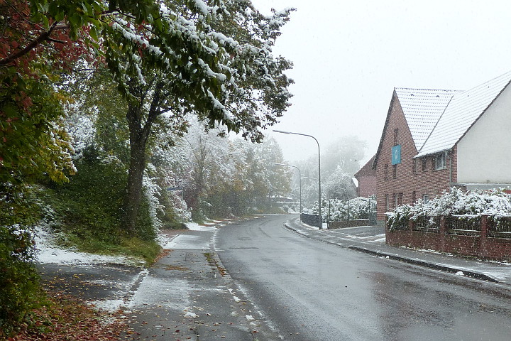 die winterliche Schützenstraße