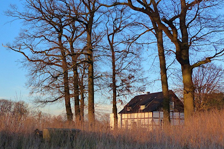 Der Hengsthof in der Abendsonne