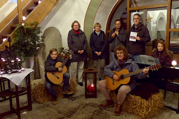 Probe zur Hör-Sing-Lichtzeit Meiningsen 2018