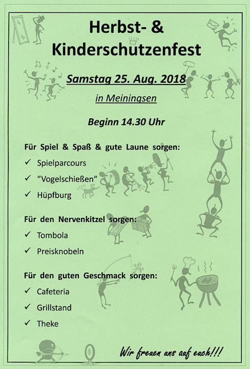 Einladung zum Kinderschützenfest