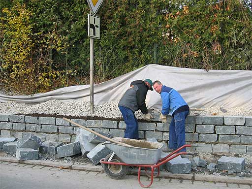 ganz schön schwer, so ein Sandstein