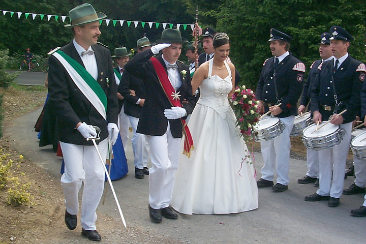 Schützenkönigspaar 1998/99 Karsten Schlak und Nicole Fusiarz