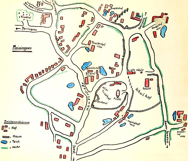 Dorfkarte von Meiningsen