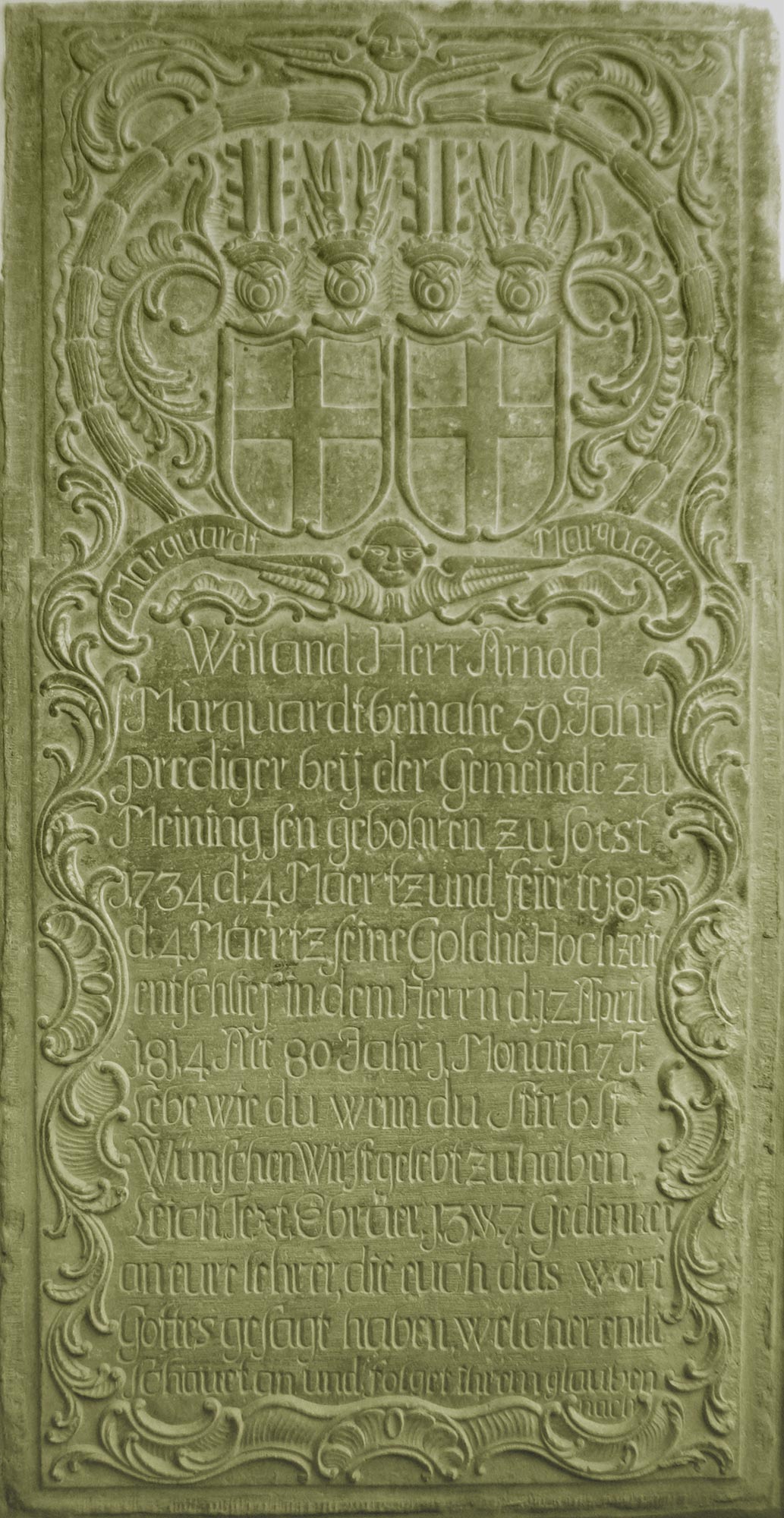 Grabplatte der St. Matthias Kirche zu Meiningsen