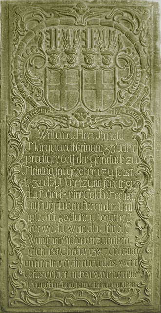 Grabplatte Johann Caspar Arnold Marquardt