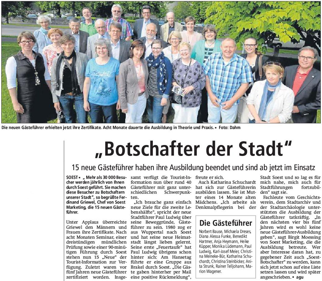 Soester Anzeiger vom 21.05.2014