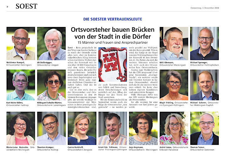 Ortsvorsteher der Stad Soest 2020