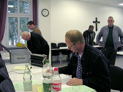 Schriftführer Thomas Brinkmann bei der Arbeit