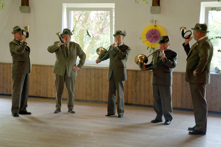 der Bläserchor des Hegerings Schwefe in kleiner Besetzung