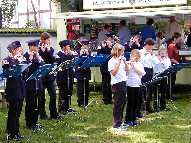 der Spielmannszug auf dem Gemeindefest 2000